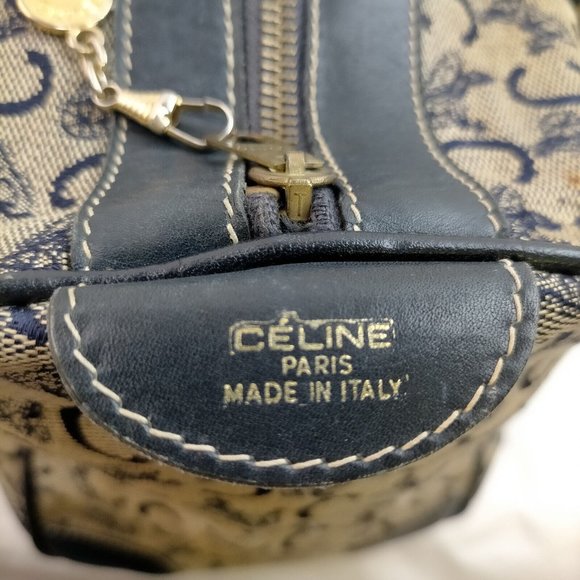CELINE Hand Bag Navy Blue Canvas 1009719 - Picture 7 of 9